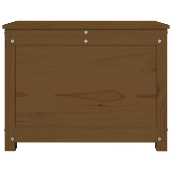 Boîte de rangement Marron miel 60x32x45,5 cm Bois massif de pin – Image 5