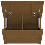 Boîte de rangement Marron miel 60x32x45,5 cm Bois massif de pin – Image 6
