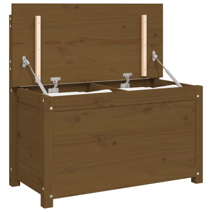 Banc Marron miel 80x41x77 cm Bois de pin massif – Image 3