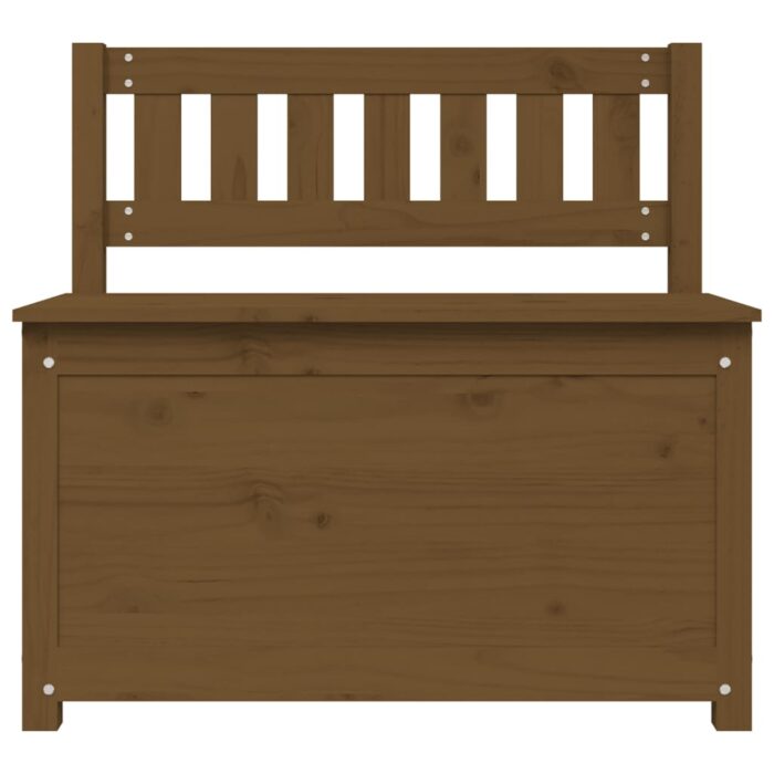 Banc Marron miel 80x41x77 cm Bois de pin massif – Image 5