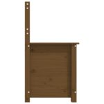 Banc Marron miel 80x41x77 cm Bois de pin massif – Image 6