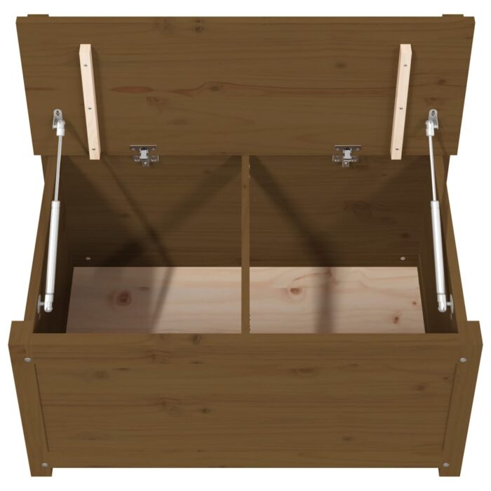 Banc Marron miel 80x41x77 cm Bois de pin massif – Image 7
