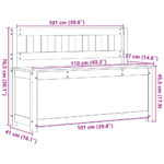 Banc 110x41x76,5 cm Bois de pin massif – Image 10