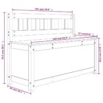 Banc 110x41x76,5 cm Bois de pin massif – Image 7
