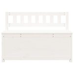 Banc Blanc 110x41x76,5 cm Bois de pin massif – Image 3