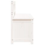 Banc Blanc 110x41x76,5 cm Bois de pin massif – Image 4
