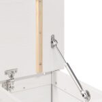 Banc Blanc 110x41x76,5 cm Bois de pin massif – Image 8