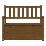 Banc Marron miel 112,5x51,5x96,5 cm Bois de pin massif – Image 4