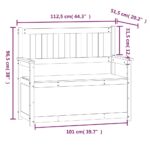 Banc Marron miel 112,5x51,5x96,5 cm Bois de pin massif – Image 7