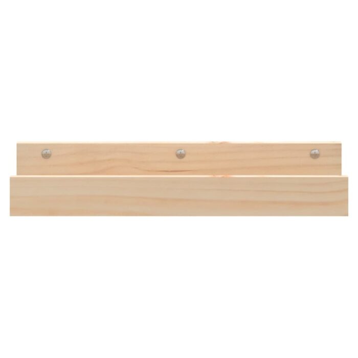Étagères murales 2 pcs 50x12x9 cm Bois de pin massif – Image 2