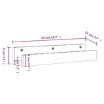 Étagères murales 2 pcs Gris 50x12x9 cm Bois de pin massif – Image 7