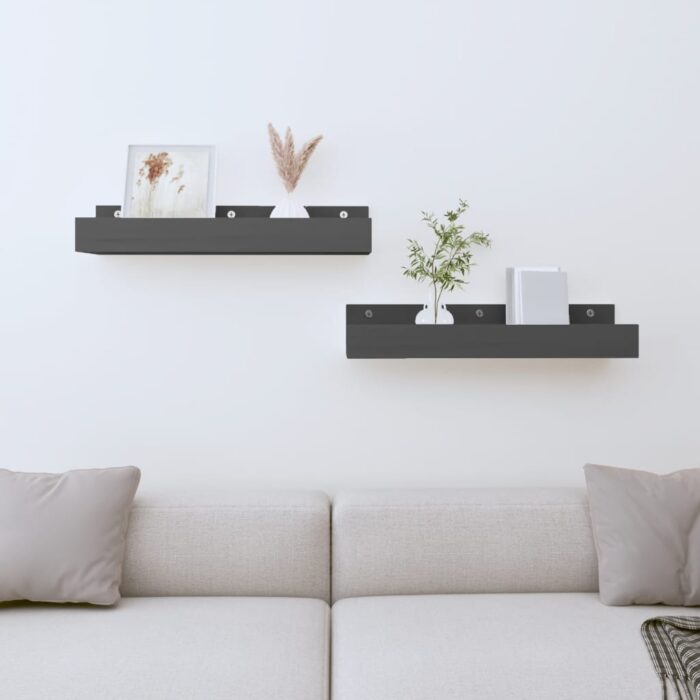 VXL8720845641115_m_en_hd_1.jpg Étagères murales 2 pcs Gris 50x12x9 cm Bois de pin massif – Image 1