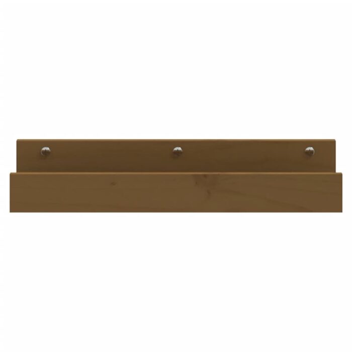 Étagères murales 2 pcs Marron miel 50x12x9cm Bois de pin massif – Image 2
