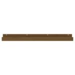 Étagères murales 2pcs Marron miel 110x12x9cm Bois de pin massif – Image 2