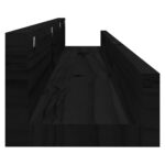 Étagères murales 2 pcs Noir 110x12x9 cm Bois de pin massif – Image 3