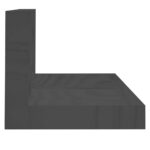 Étagères murales 2 pcs Gris 80x11x9 cm Bois de pin massif – Image 2