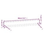 Étagères murales 2 pcs Gris 80x11x9 cm Bois de pin massif – Image 6