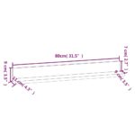 Étagères murales 2 pcs Marron miel 80x11x9cm Bois de pin massif – Image 6