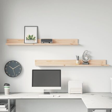 Étagères murales 2 pcs 110x11x9 cm Bois de pin massif