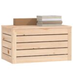 Boîte de rangement 59,5x36,5x33 cm Bois massif de pin – Image 2