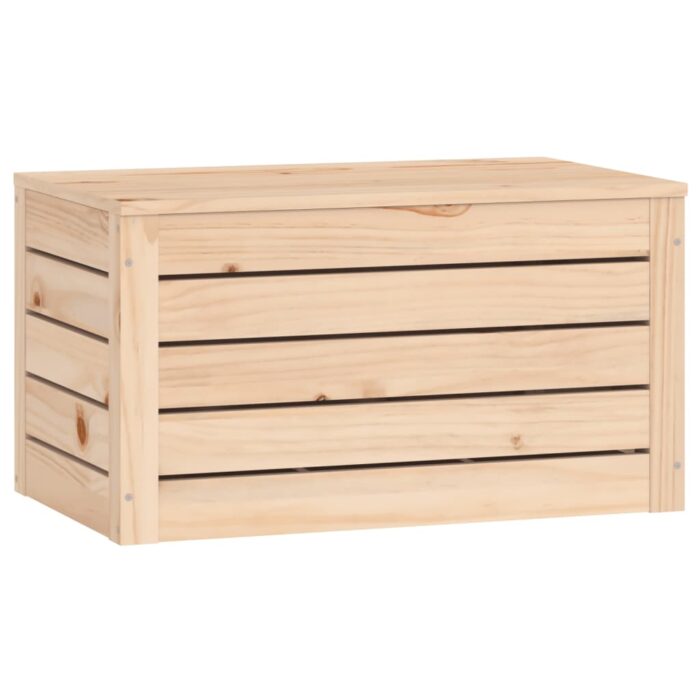 Boîte de rangement 59,5x36,5x33 cm Bois massif de pin – Image 3
