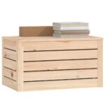 Boîte de rangement 89x36,5x33 cm Bois massif de pin – Image 2