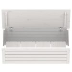 Boîte de rangement Blanc 89x36,5x33 cm Bois massif de pin – Image 6