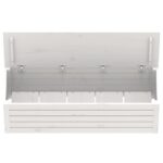 Boîte de rangement Blanc 109x36,5x33 cm Bois massif de pin – Image 6
