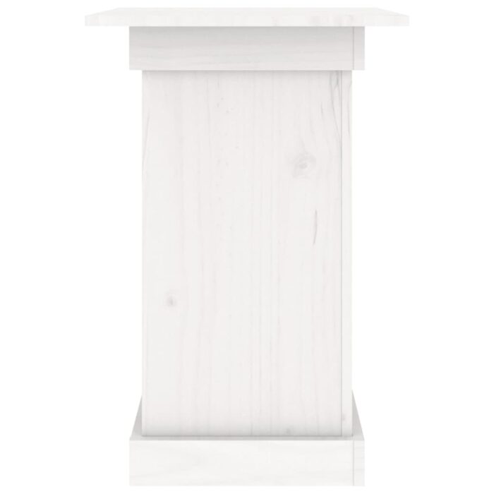 Support à fleurs Blanc 40x40x60 cm Bois de pin solide – Image 3