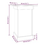 Support à fleurs Blanc 40x40x60 cm Bois de pin solide – Image 6