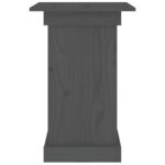 Support à fleurs Gris 40x40x60 cm Bois de pin solide – Image 4
