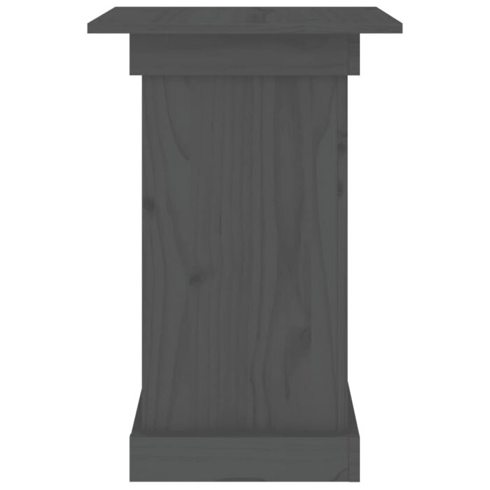 Support à fleurs Gris 40x40x60 cm Bois de pin solide – Image 4