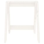 Tabourets lot de 2 blanc 40x40x45 cm bois massif de pin – Image 4