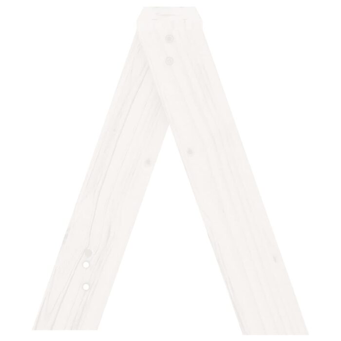 Tabourets lot de 2 blanc 40x40x45 cm bois massif de pin – Image 5