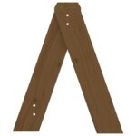 Tabourets lot de 2 marron miel 40x40x45 cm bois massif de pin – Image 5
