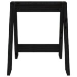 Tabourets lot de 2 noir 40x40x45 cm bois massif de pin – Image 4