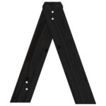 Tabourets lot de 2 noir 40x40x45 cm bois massif de pin – Image 5