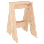 Tabourets lot de 2 40x40x60 cm bois massif de pin – Image 2