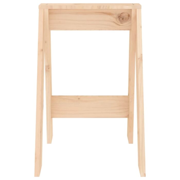 Tabourets lot de 2 40x40x60 cm bois massif de pin – Image 4