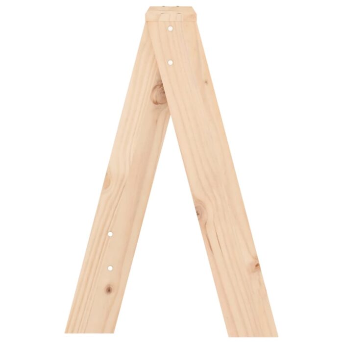 Tabourets lot de 2 40x40x60 cm bois massif de pin – Image 5