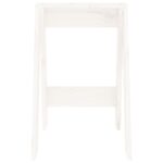 Tabourets lot de 2 blanc 40x40x60 cm bois massif de pin – Image 4