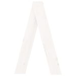 Tabourets lot de 2 blanc 40x40x60 cm bois massif de pin – Image 5