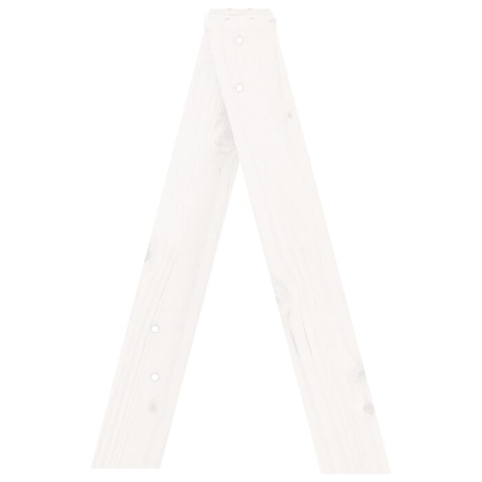 Tabourets lot de 2 blanc 40x40x60 cm bois massif de pin – Image 5