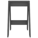 Tabourets lot de 2 gris 40x40x60 cm bois massif de pin – Image 4