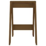 Tabourets lot de 2 marron miel 40x40x60 cm bois massif de pin – Image 4