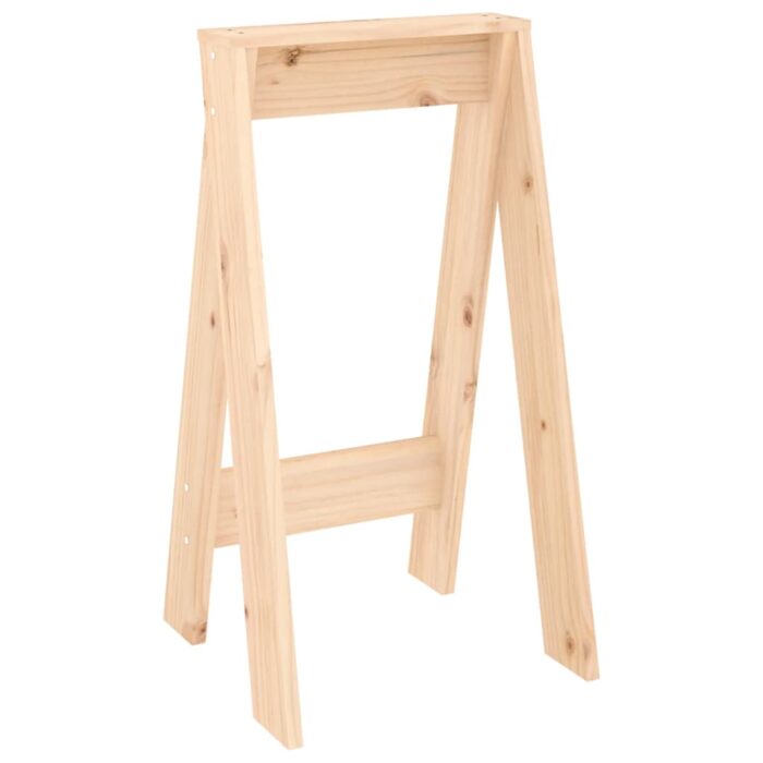 Tabourets lot de 2 40x40x75 cm bois massif de pin – Image 2