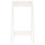Tabourets lot de 2 blanc 40x40x75 cm bois massif de pin – Image 3