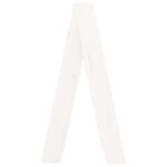 Tabourets lot de 2 blanc 40x40x75 cm bois massif de pin – Image 4