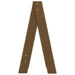 Tabourets lot de 2 marron miel 40x40x75 cm bois massif de pin – Image 5
