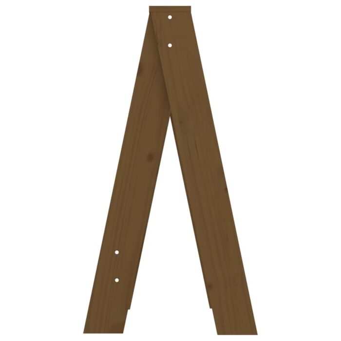 Tabourets lot de 2 marron miel 40x40x75 cm bois massif de pin – Image 5